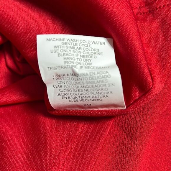 Lily Rose Red button down ruffle trim midi dress - Picture 9 of 9